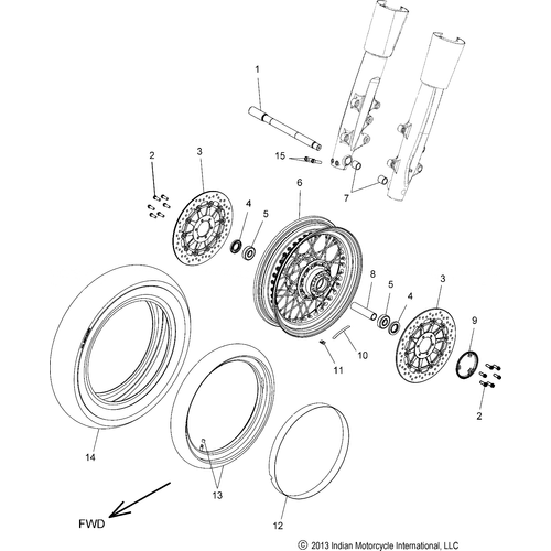 Wheel, Front N18cca/Cva All Options - 2018 Indian Chief Classic/Chief Vintage Schematic-27025 OEM Schematic