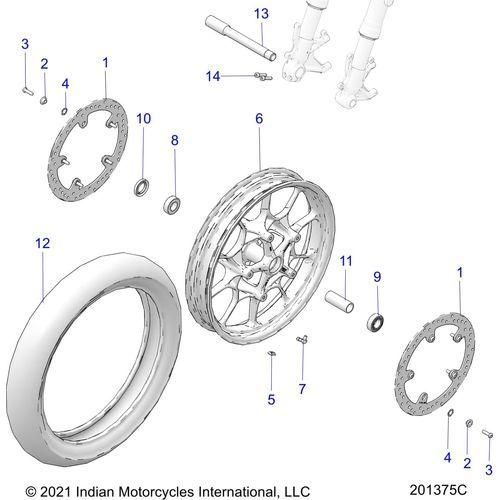 Wheel, Front N22rte25 (201375C) - 2022 Indian Ftr 1200 Schematic-21273 OEM Schematic