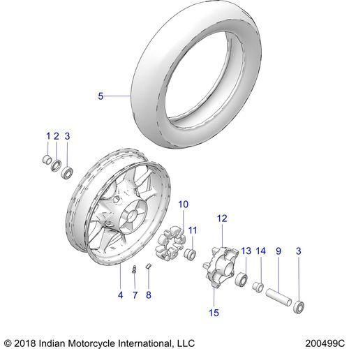 Wheel, Rear - 2020 Indian Ftr 1200 Carbon Le Schematic-24491 OEM Schematic