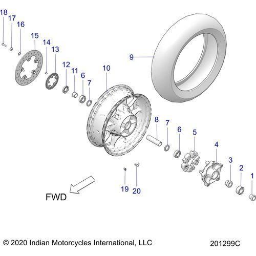 Wheel, Rear - 2022 Indian Ftr 1200 Rally Schematic-21120 OEM Schematic
