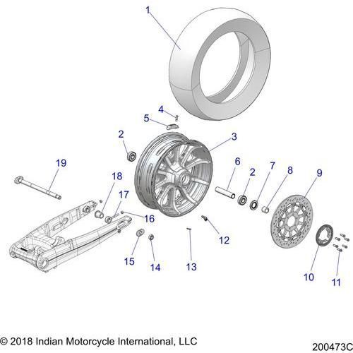 Wheel, Rear All Options - 2020 Indian Challenger Base/Limited Schematic-25242 OEM Schematic