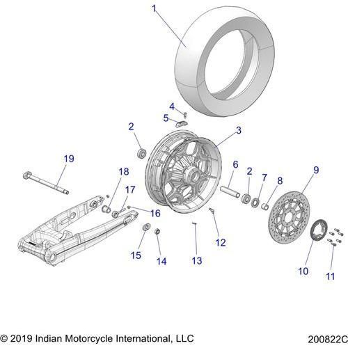 Wheel, Rear All Options - 2020 Indian Chieftain Premium Schematic-24743 OEM Schematic