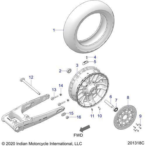 Wheel, Rear All Options - 2021 Indian Challenger Limited Schematic-23692 OEM Schematic