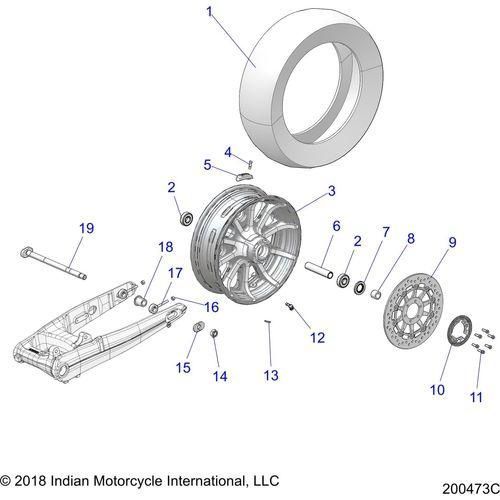 Wheel, Rear All Options - 2021 Indian Roadmaster Limited Schematic-22717 OEM Schematic