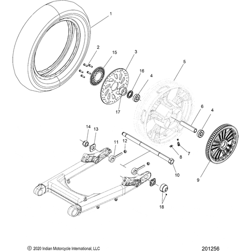 Wheel, Rear All Options - 2021 Indian Springfield 111 Schematic-22409 OEM Schematic
