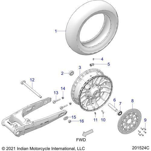 Wheel, Rear All Options - 2022 Indian Challenger Elite Schematic-22057 OEM Schematic