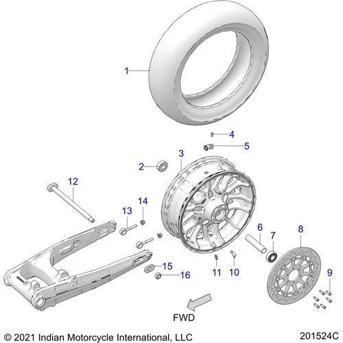 Wheel, Rear All Options - 2022 Indian Challenger Limited Schematic-21989 OEM Schematic