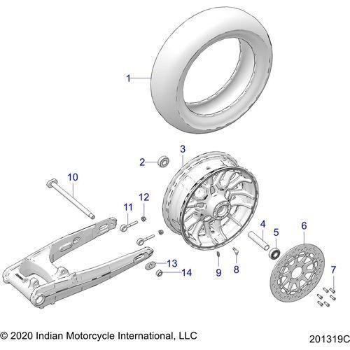 Wheel, Rear All Options - 2022 Indian Chief 111 Schematic-21845 OEM Schematic
