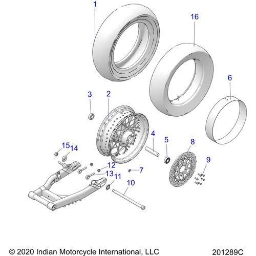 Wheel, Rear All Options - 2022 Indian Chief Bobber Dark Horse 116 Schematic-21721 OEM Schematic