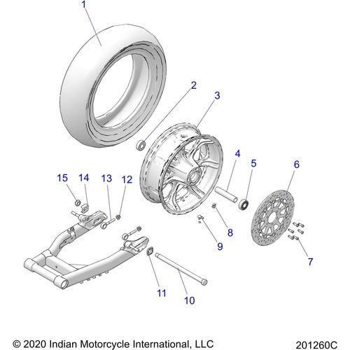 Wheel, Rear All Options - 2022 Indian Chieftain Dark Horse Schematic-21595 OEM Schematic