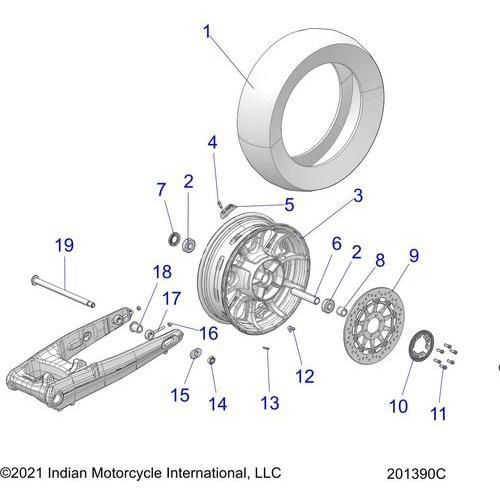 Wheel, Rear All Options - 2022 Indian Chieftain Standard 111 Schematic-21365 OEM Schematic