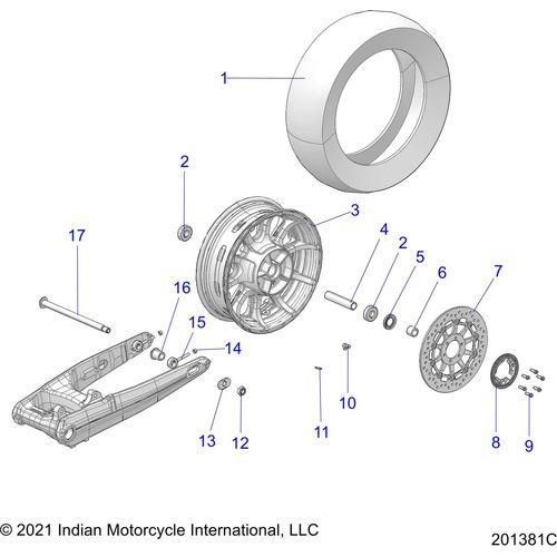 Wheel, Rear All Options - 2022 Indian Ftr 1200 Schematic-21231 OEM Schematic