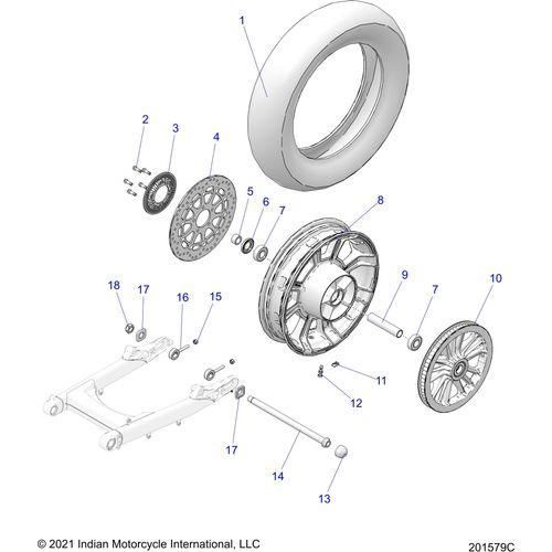 Wheel, Rear All Options - 2022 Indian Scout Rogue Sixty Schematic-20412 OEM Schematic