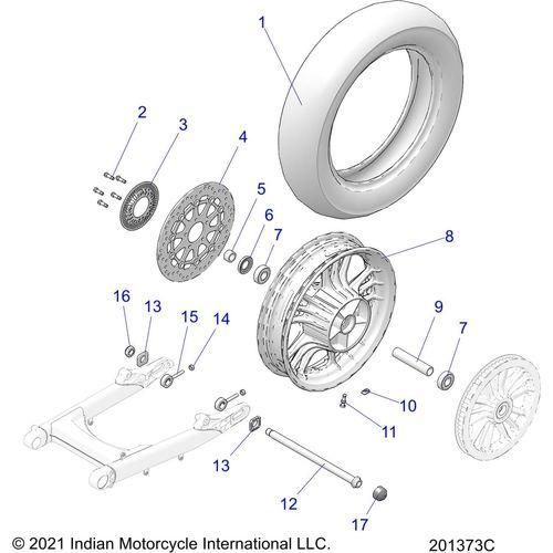 Wheel, Rear All Options - 2022 Indian Springfield 111 Schematic-20285 OEM Schematic