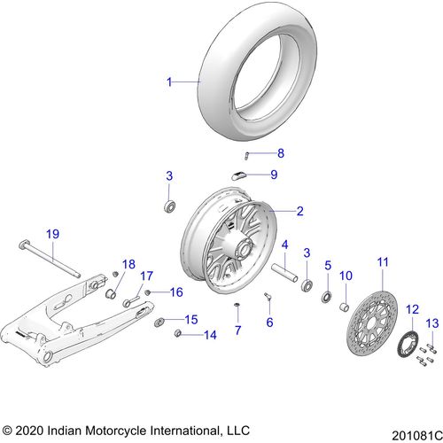 Wheel, Rear All Options - 2022 Indian Springfield 116 Schematic-20215 OEM Schematic