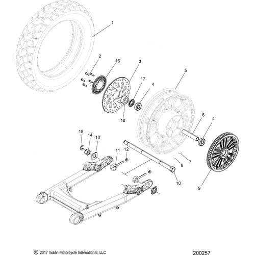 Wheel, Rear N20mta00/Mtb00 All Options - 2020 Indian Scout Bobber/Bobber Twenty Schematic-24062 OEM Schematic