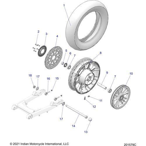 Wheel, Rear N22mta00/Mtb00 All Options - 2022 Indian Scout Bobber/Bobber TwentyMt Schematic-20533 OEM Schematic