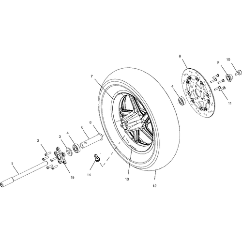 Wheels, Front - 2001 Victory Standard Cruiser - V01Cb15Da Schematic 7219 OEM Schematic