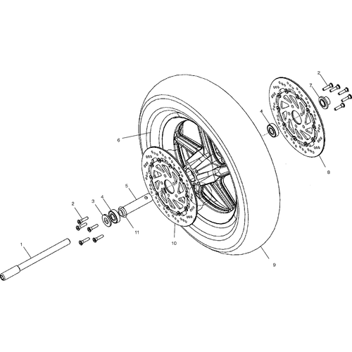 Wheels, Front - 2002 Victory Touring Cruiser All Options - V02Tb16 Schematic 5999 OEM Schematic