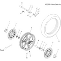 Wheels, Front - 2010 Victory Cross Country/Cross Roads All Options - V10Db36Da/Eb36Da