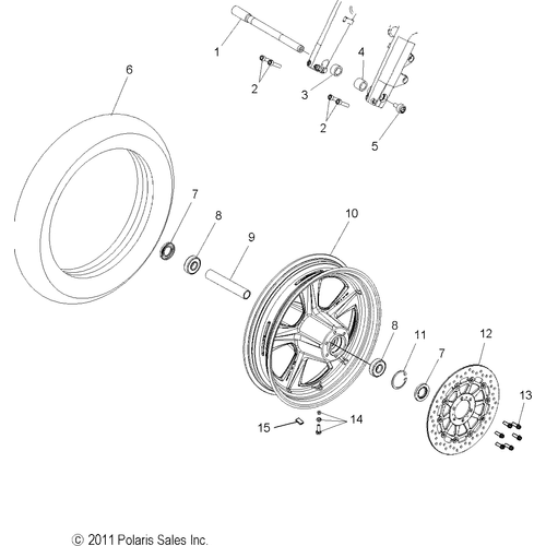 Wheels, Front - 2013 Victory Judge All Options - V13Mb36 Schematic 2862 OEM Schematic