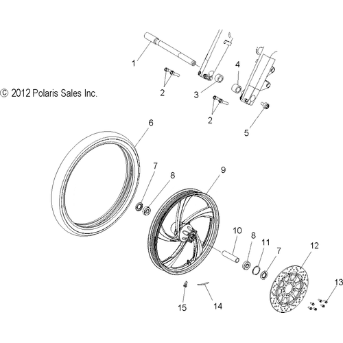 Wheels, Front - 2013 Victory Vegas 8-Ball All Options - V13Ga36 Schematic 2918 OEM Schematic
