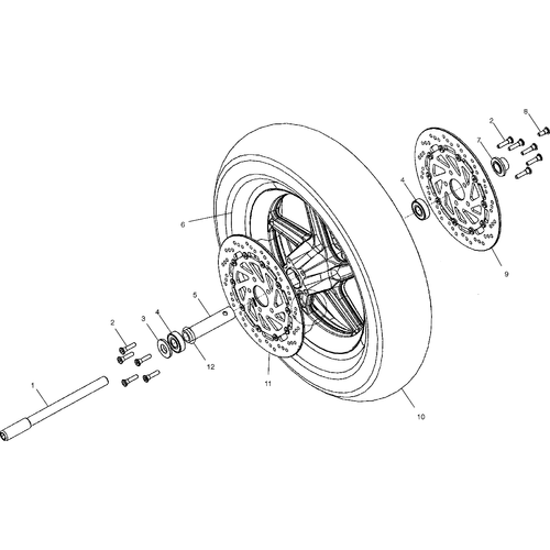 Wheels, Front (Cast) - 2003 Victory Ca Touring Cruiser All Options - V03Tb16 Schematic 5754 OEM Schematic