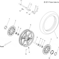 Wheels, Front, Cast - 2012 Victory Cross Roads All Options - V12Bw36/Ew36