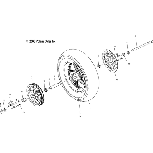 Wheels, Rear (Cast) - 2004 Victory Ca Touring Cruiser All Options - V04Tb16 Schematic 5551 OEM Schematic