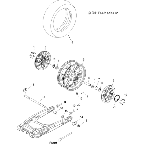 Wheels, Rear, Cast - 2012 Victory Cross Roads All Options - V12Bw36/Ew36 Schematic 3128 OEM Schematic