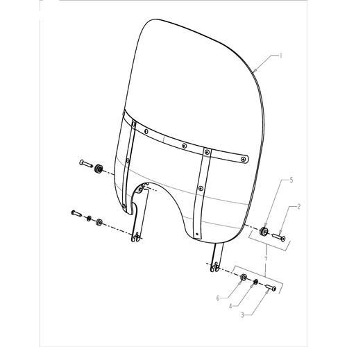 Windshield 20&Quot; by Polaris N53000000 Windshield