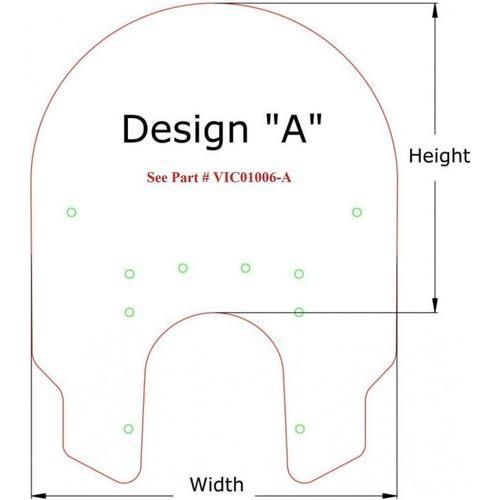 Windshield For Cross Roads, Hardball, Design B by 7Jurock Windshield