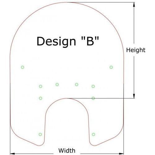 Windshield For Cross Roads, Hardball, Design B by 7Jurock Windshield