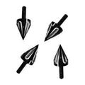 Spike Windshield Bolts Black Set of 4 by Witchdoctors