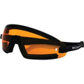 Wrap Around Sunglasses Black W/Amber Lens by Bobster